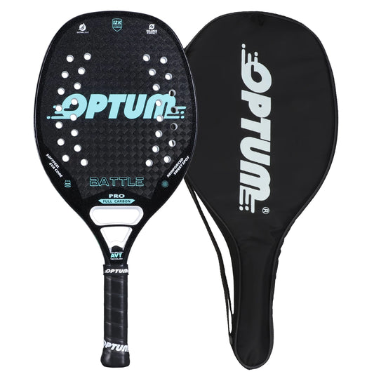 Raquete Profissional OPTUM BATTLE CARBONO 12K — Fibra de Carbono com Superfície Rugosa e Capa Premium