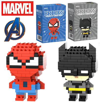 Blocos de Montar Marvel do Homem-Aranha, Deadpool, Venom e Homem de Ferro — Mini Figuras Divertidas para Crianças e Colecionadores
