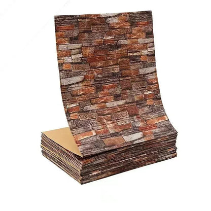 Papel de Parede 3D Autoadesivo Impermeável Estilo Tijolinho — Adesivo Decorativo para Sala, Quarto e Quarto Infantil 70cm X 1m