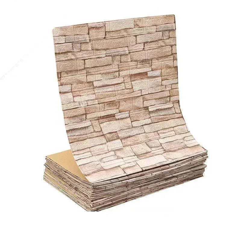 Papel de Parede 3D Autoadesivo Impermeável Estilo Tijolinho — Adesivo Decorativo para Sala, Quarto e Quarto Infantil 70cm X 1m