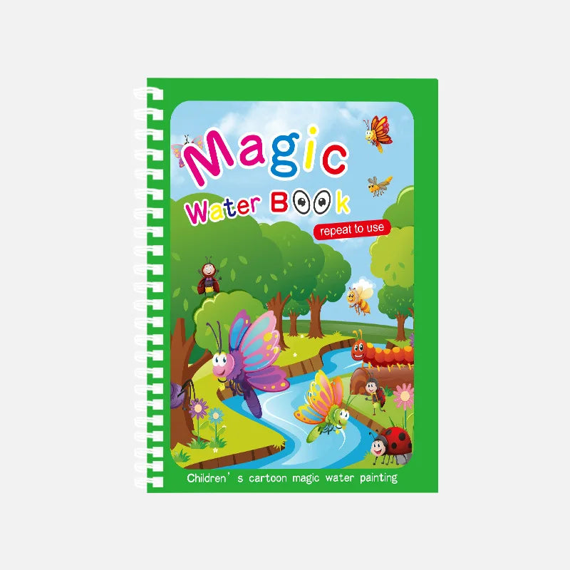 Livro Mágico de Desenho com Água — Diversão Educativa Sem Sujeira!