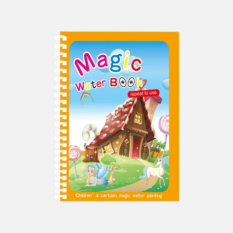 Livro Mágico de Desenho com Água — Diversão Educativa Sem Sujeira!