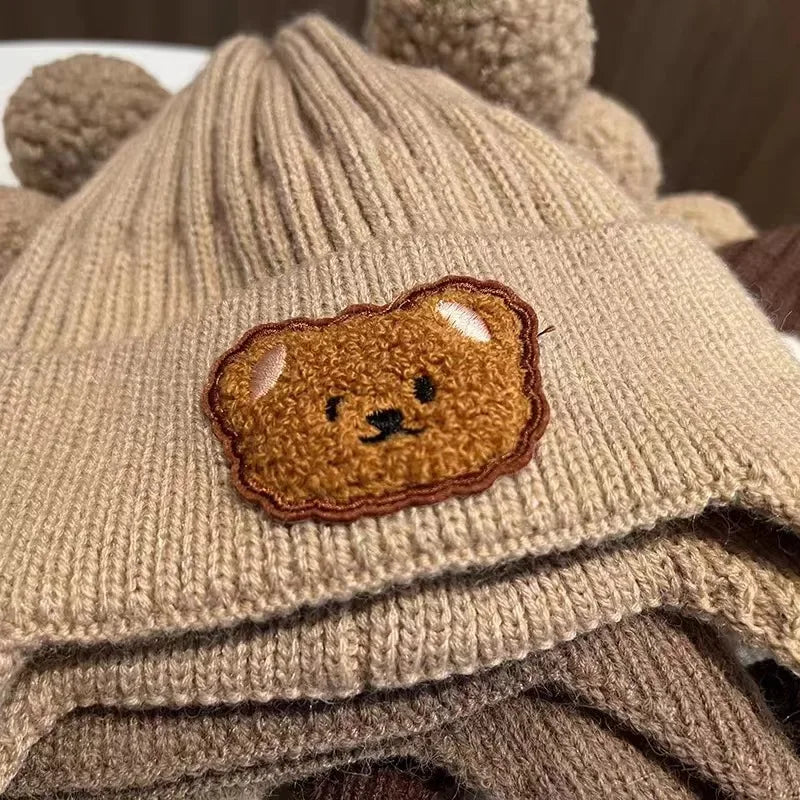 Touca Infantil de Inverno com Orelhinhas de Ursinho — Gorro Quentinho, Fofo e Super Confortável para Bebês