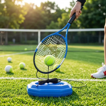 Treinador de Tênis com Bola de Retorno — Equipamento Portátil para Treino Individual e Diversão