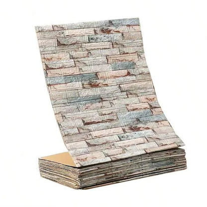 Papel de Parede 3D Autoadesivo Impermeável Estilo Tijolinho — Adesivo Decorativo para Sala, Quarto e Quarto Infantil 70cm X 1m