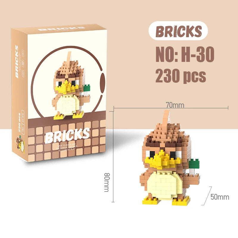 Blocos de Montar Pokémon, Pikachu e Charizard — Mini Figuras de Ação Divertidas para Crianças e Presentes de Aniversário