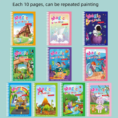 Livro Mágico de Desenho com Água — Diversão Educativa Sem Sujeira!