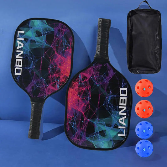 Kit Pickleball com 2 Raquetes e 4 Bolinhas — Leve e Resistente.