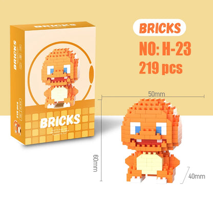 Blocos de Montar Pokémon, Pikachu e Charizard — Mini Figuras de Ação Divertidas para Crianças e Presentes de Aniversário