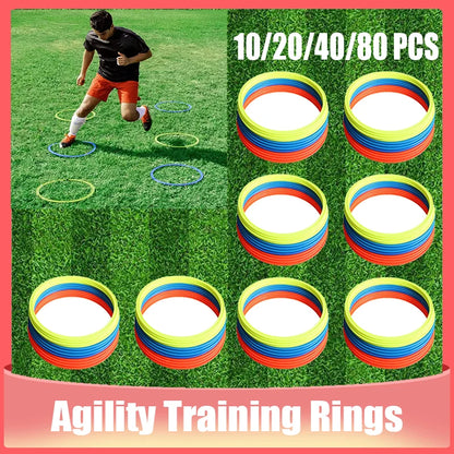 Kit 10/20/40/80 Argolas de Treinamento de Agilidade: Máxima Velocidade e Performance para Futebol e Esportes