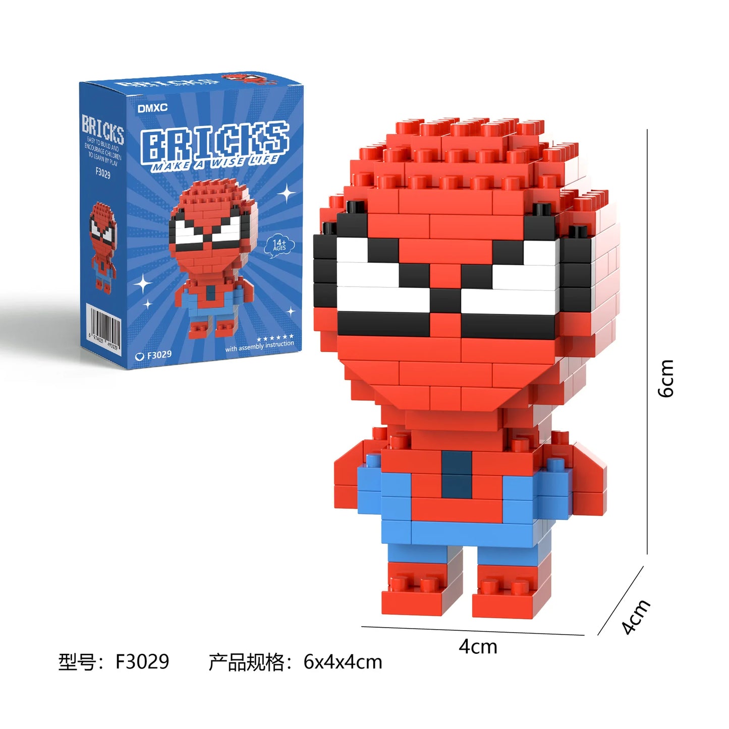 Blocos de Montar Marvel do Homem-Aranha, Deadpool, Venom e Homem de Ferro — Mini Figuras Divertidas para Crianças e Colecionadores