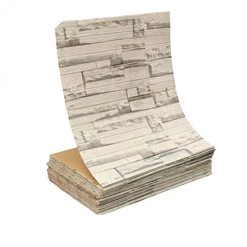 Papel de Parede 3D Autoadesivo Impermeável Estilo Tijolinho — Adesivo Decorativo para Sala, Quarto e Quarto Infantil 70cm X 1m