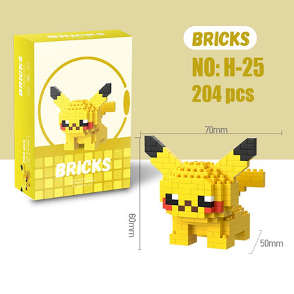 Blocos de Montar Pokémon, Pikachu e Charizard — Mini Figuras de Ação Divertidas para Crianças e Presentes de Aniversário