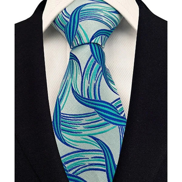 Gravata Masculina Clássica 8cm Jacquard — Estampas Xadrez, Listrada e Floral | Elegante para Casamento, Festa e Social | 41 Cores Disponíveis