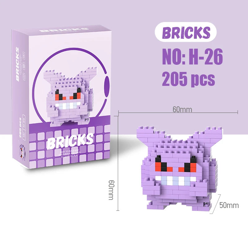 Blocos de Montar Pokémon, Pikachu e Charizard — Mini Figuras de Ação Divertidas para Crianças e Presentes de Aniversário