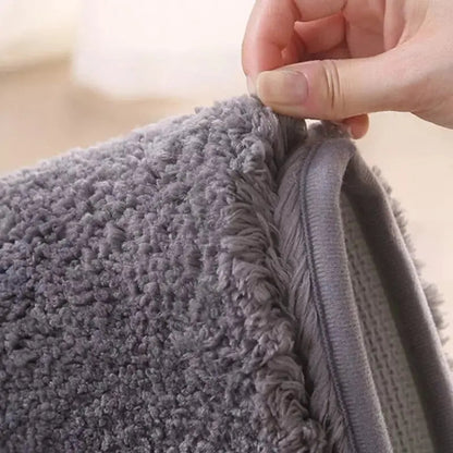 Tapete de Banho de Fibra de Felpa Super Grosso e Confortável - Absorvente e Antiderrapante